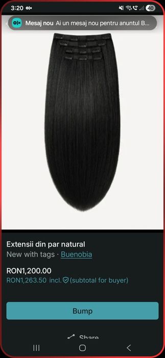 Extensiile de păr natural BuenoBia  //   60 cm 150-200 g