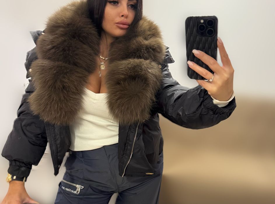 Geaca cu blana naturală