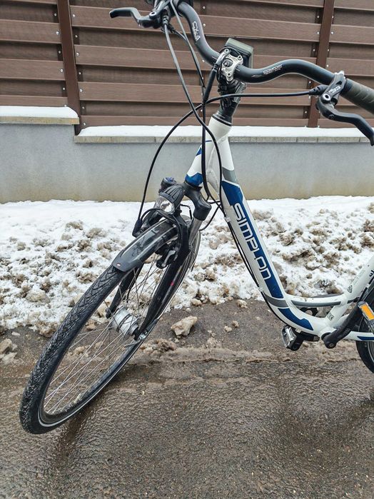 Bicicleta electrica Simplon frane hidraulice cadru aluminiu suspensie