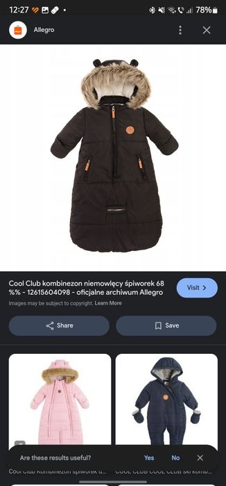 Combinezon iarna pentru carucior Smyk Cool Club