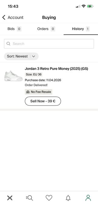Jordan 3 Pure Money(GS) -36 EU