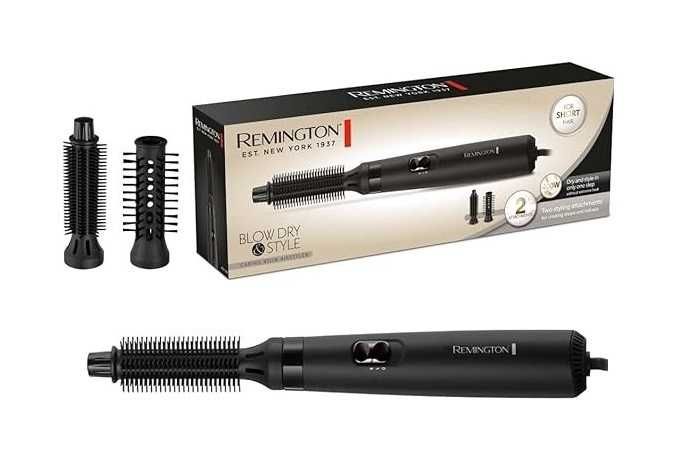 Четка за сушене и стилизиране с горещ въздух Remington AS7100, 400W, 2в1, Въртящ се кабел, Черен