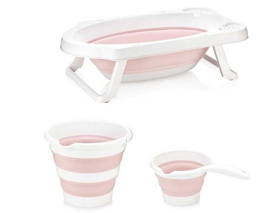 Сгъваема бебешка вана, кофа и канче