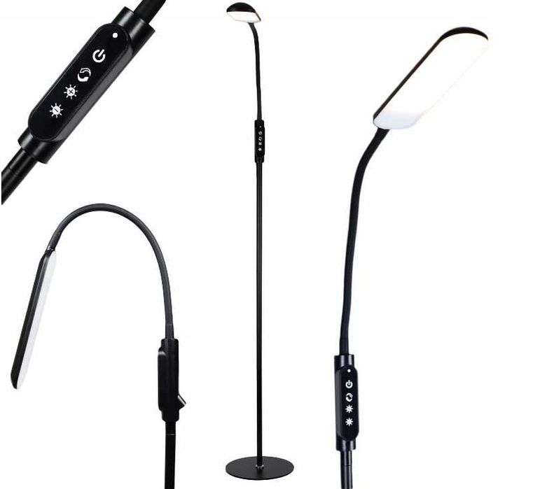 Модерна LED подова лампа с дистанционно и регулируема светлина!ТОП!