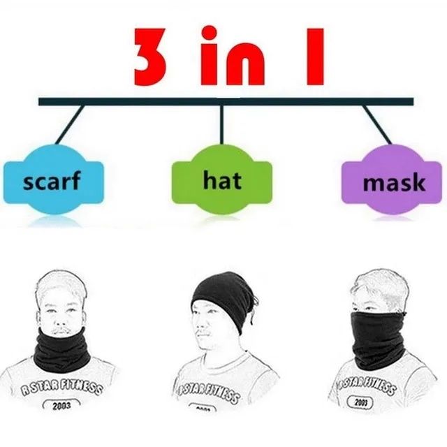 Guler 3 în 1 scarf eșarfă căciulă din polar calduros