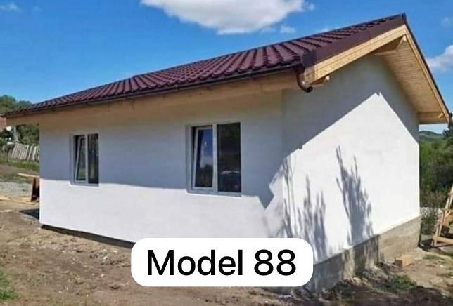 Casa modulara, pe structura metalica, invelite panou sandwich acept va