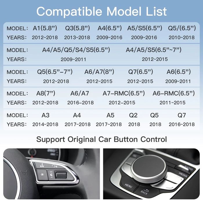Interfata Carplay Android Auto Audi MMI 3G, A1, A3, A4, A5, A6, A7, Q5