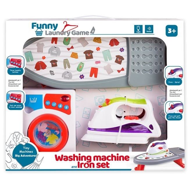 Детска пералня,ютия и дъска за гладене/
