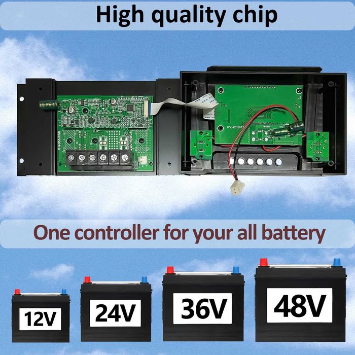 Controler Incarcare Solara PWM 60A cu LCD si Porturi USB