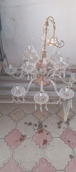 Люстра стеклянная