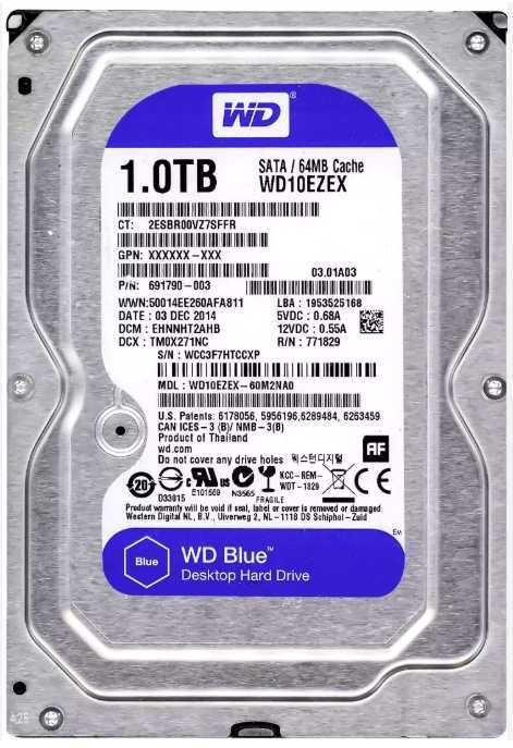 HDD WD Blue 1TB, 7200rpm, 64MB cache, SATA III nou sigilat