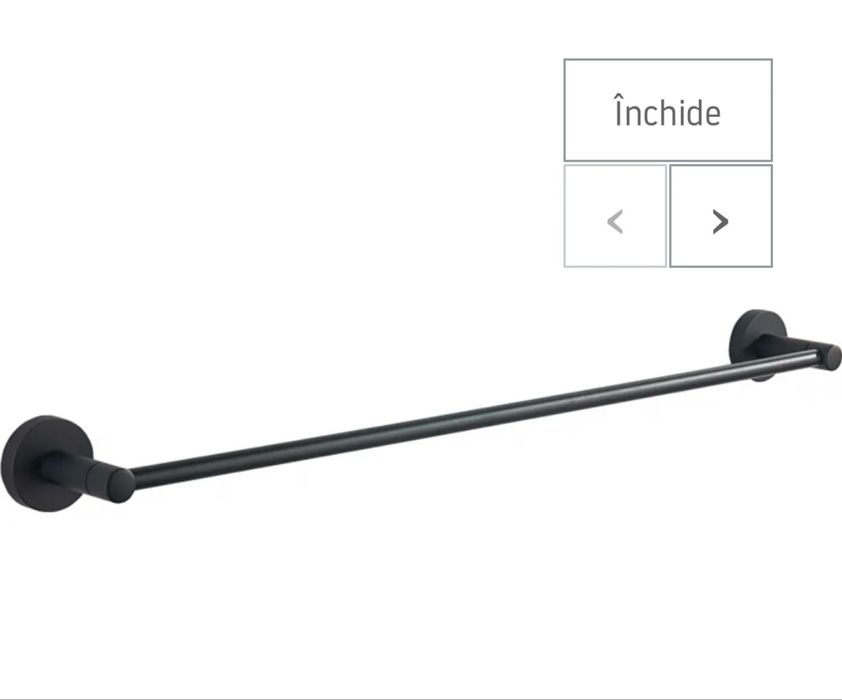 Suport prosop negru pentru baie - Rea