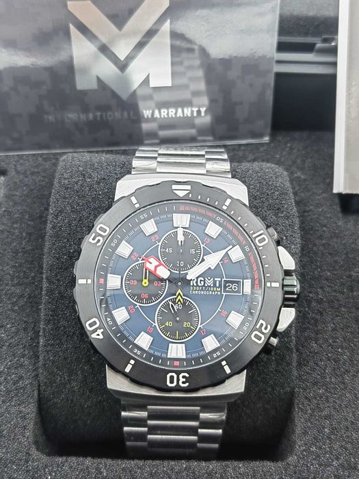 Ceas RGMT Trench Chronograph 47 mm – Navy Blue – Quartz – Full Set