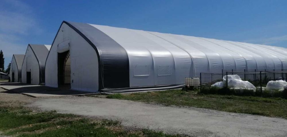 Corturi industriale, depozitare cu perete lat.drept- 21,35 x 61 x 8.5