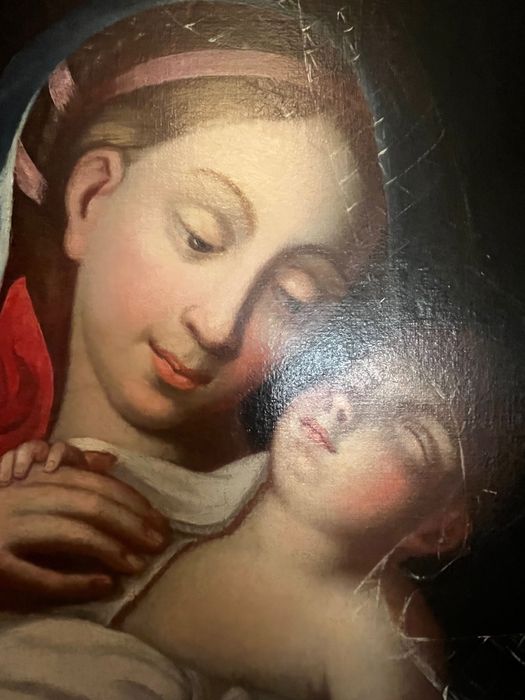 Tablou ulei pe pânză Sf Fecioară cu pruncul