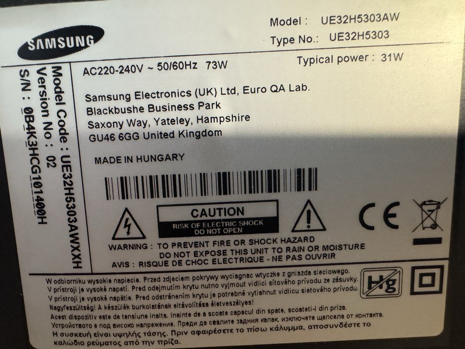 Televizor Smart Led Samsung Full HD, card TV, 80 cm