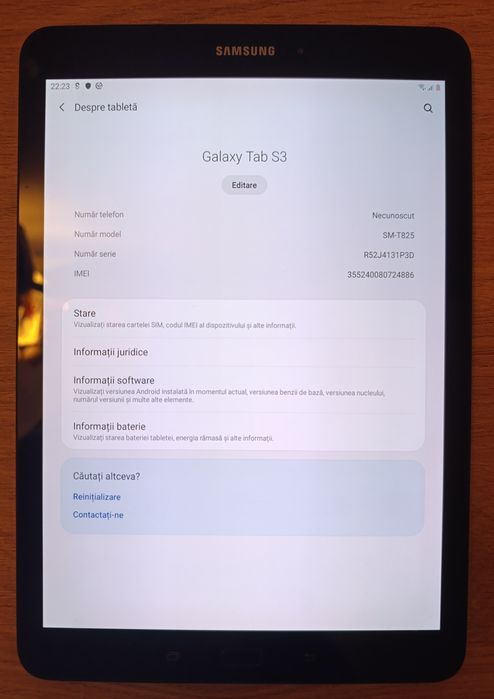 Tableta  Galaxia Tab S3