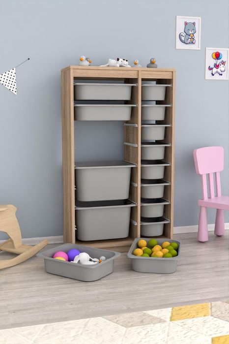 Шкаф за съхранение, етажерка за играчки с 14 кошници Montana Промоция!