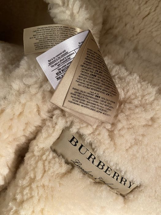 BURBERRY AVIATOR leather sheepskin ca nou, L barbatesc