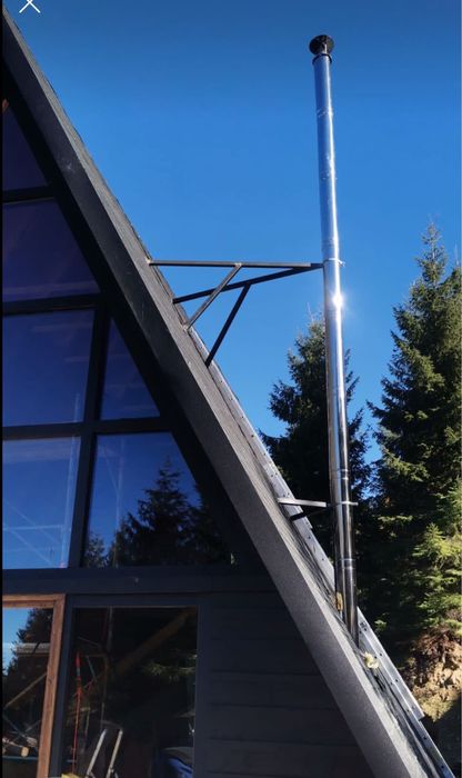 cos de fum horn la centrala sobe pe lemne tubulaturi la hota