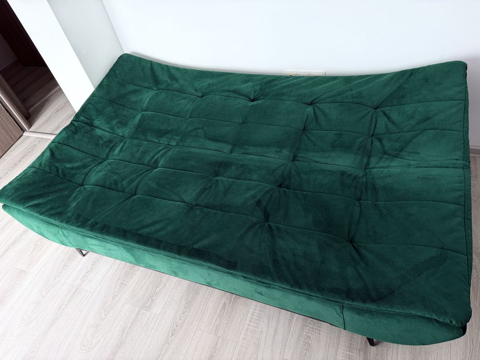 Canapea extensibila verde smarald