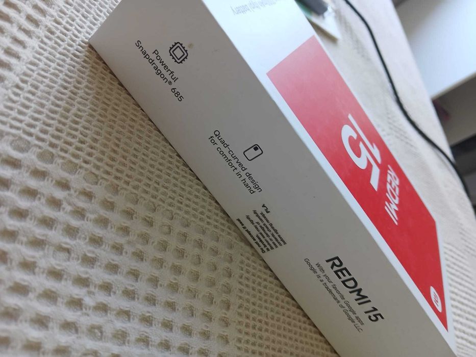 Xiaomi Redmi 15 – НОВ + 2 калъфа + Бързо зарядно