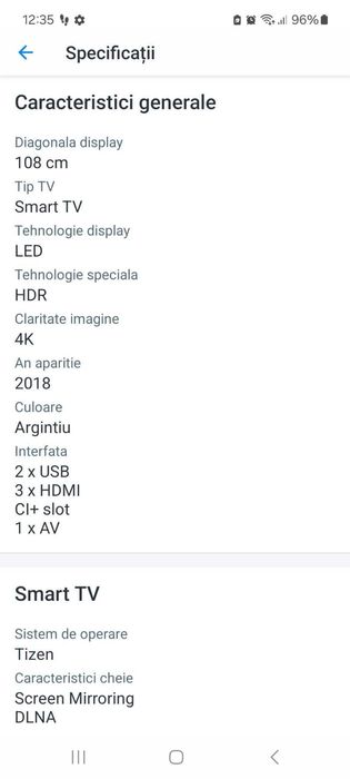 Samsung led smart, seria 7, 108 cm, UE43NU7472U,4K ultra HD