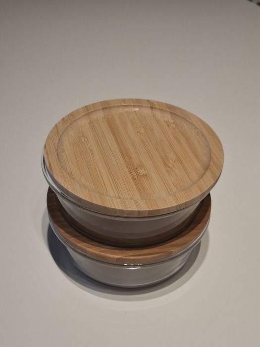 IKEA 365+ caserola din sticla cu capac de bambus (noi, fara eticheta)
