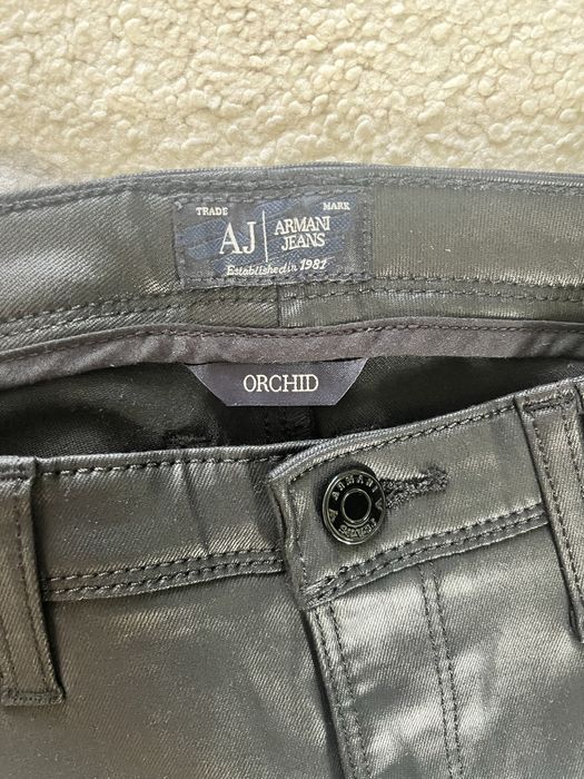Blugi negri ceruiti Armani Jeans Orchid