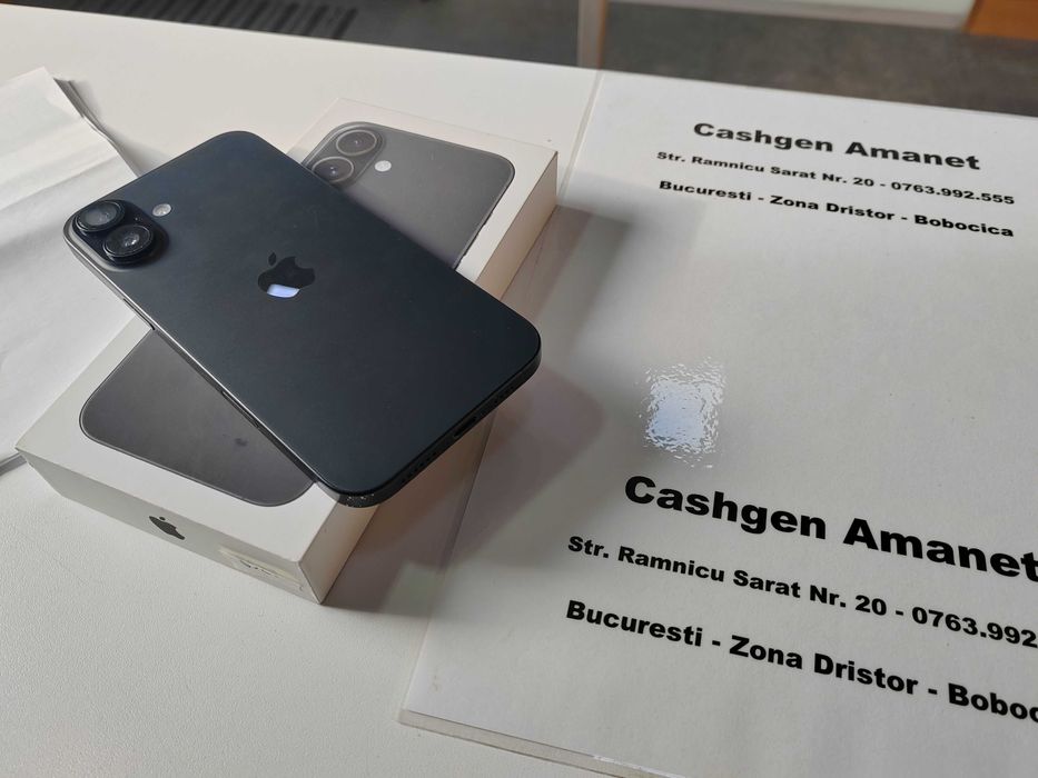 iPhone 16 Plus 256GB Negru - Garantie - Magazin Cashgen