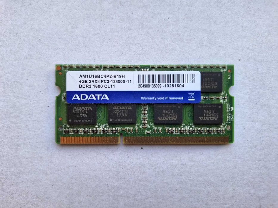 ram laptop 4 gb ddr 3 1600 mhz adata