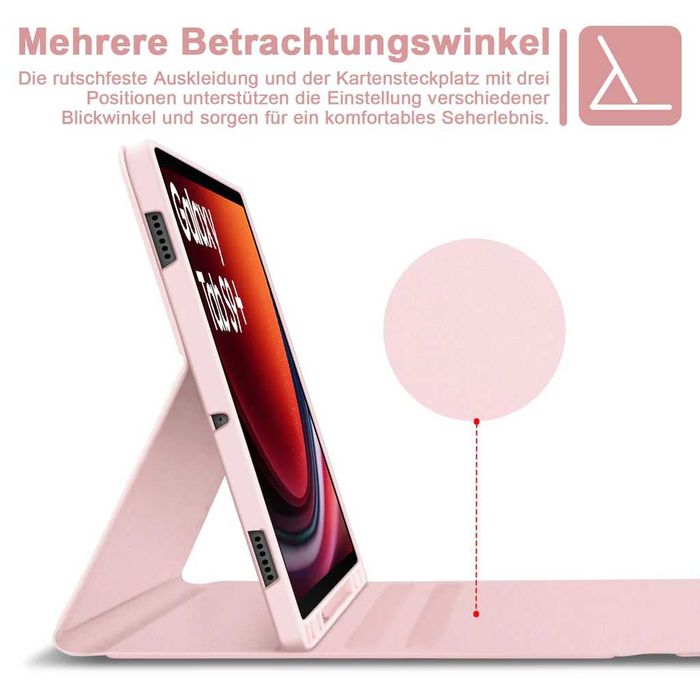 Husă tastatură iluminată Samsung Galaxy Tab S9 Plus 12.4 2023,QWERTZ