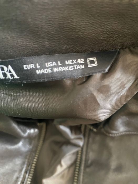Оригинално Мъжко Кожено Яке ZARA