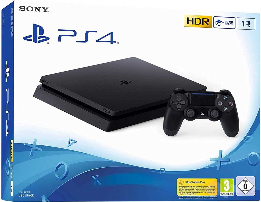 Sony Playstation 4 Slim 1TB+Oyinlar+joystic+optom narxlarda