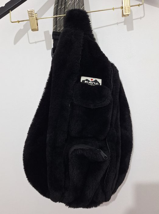 Rucsac KAVU Black Rope Fuzz Sling Bag Crossbody