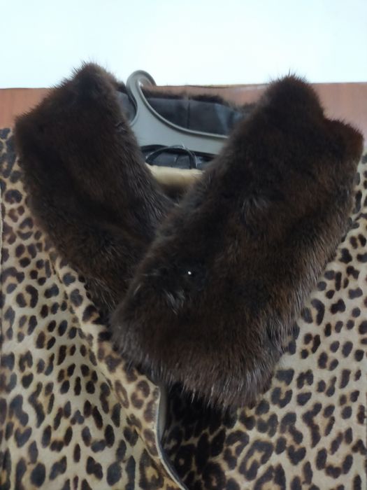 Пальто леопардовый