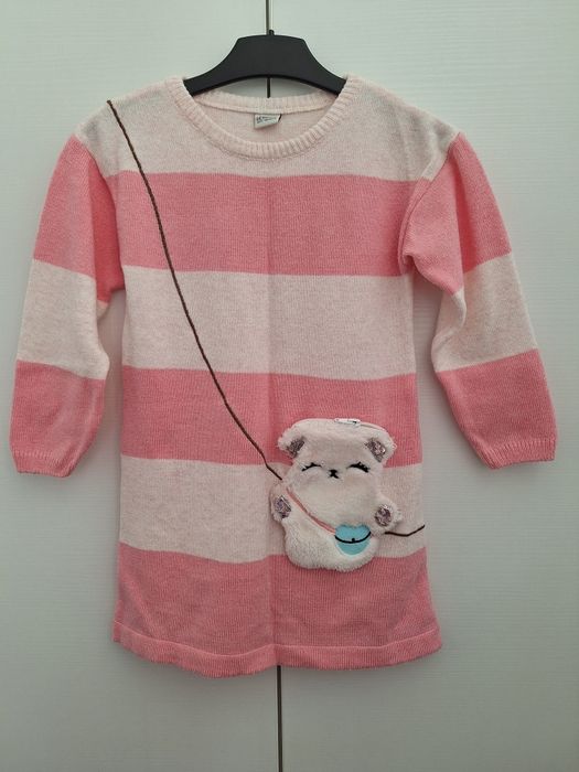 Rochie groasa gradi iarna primavara maneca lunga 116-122 fetite 6 7 an