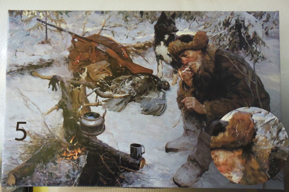 Картини Репродукции на Вешин -Ловна тематика Ръчен релеф