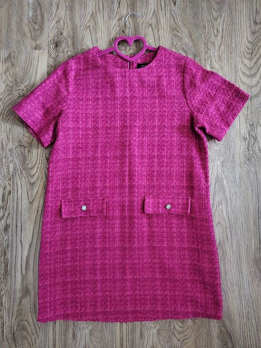 Рокля букле в цвят циклама