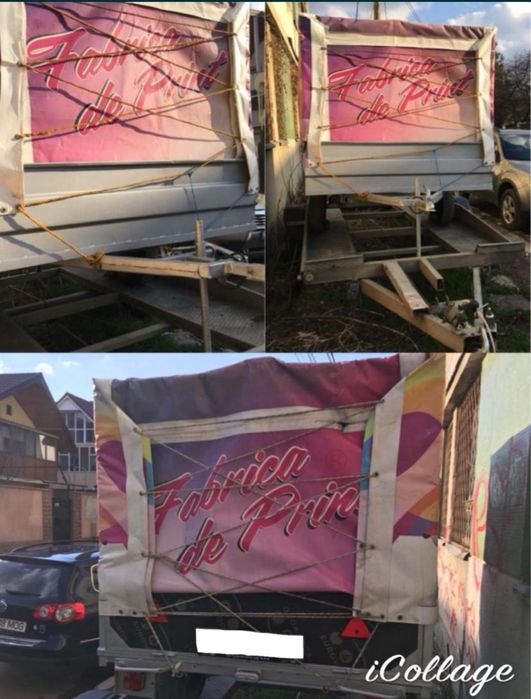 Remorca auto suspensie tripla