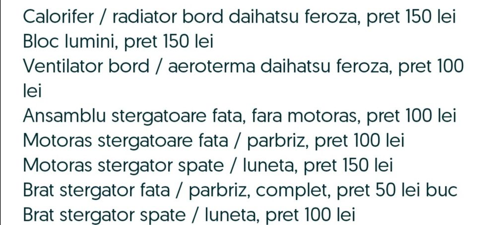 Bloc lumini daihatsu feroza 1.6 i 16 v 1989-1998