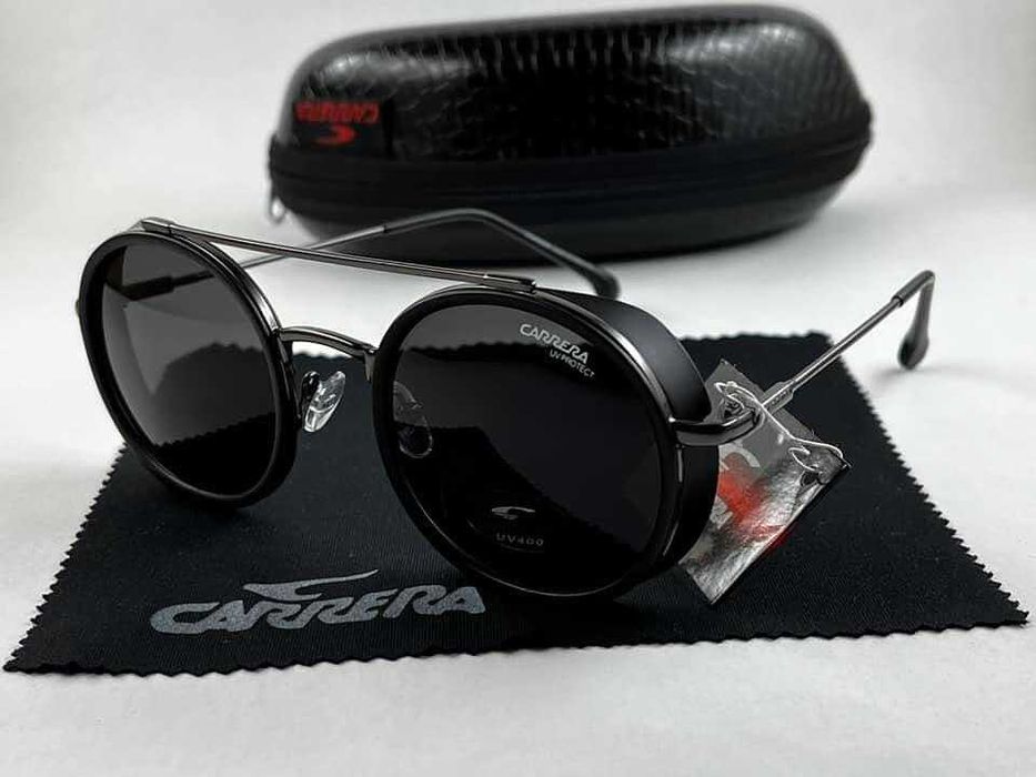 Слънчеви очила Carrera Унисекс , кръгли стъкла UV 400 Нови с калъф