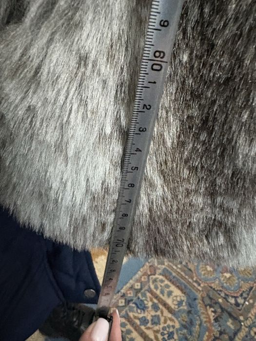 Haina blana naturala iepure gri