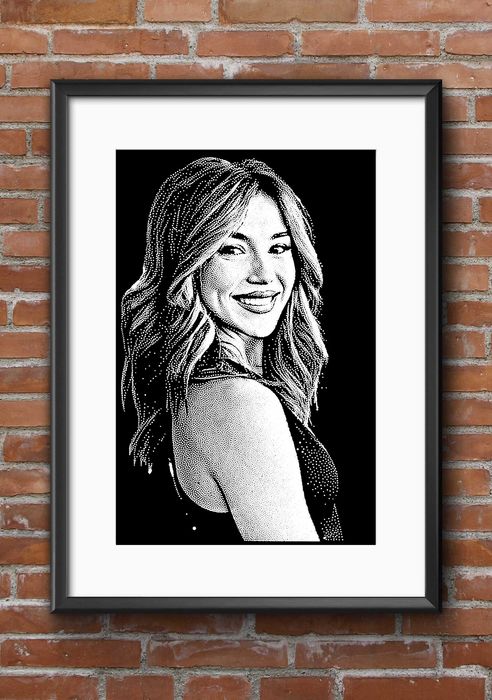 Schita pentru tablourile in cristale pe sticla sau pe panza.