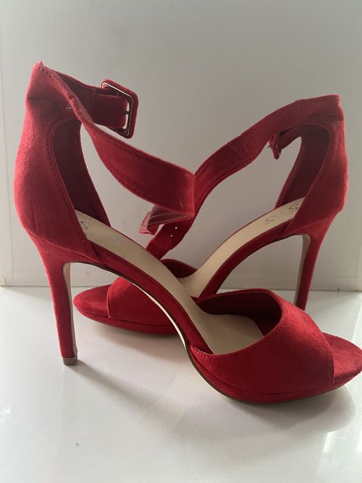 Sandale stiletto rosii, marimea 40