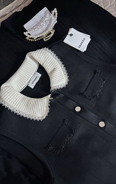 Черное платье Sandro