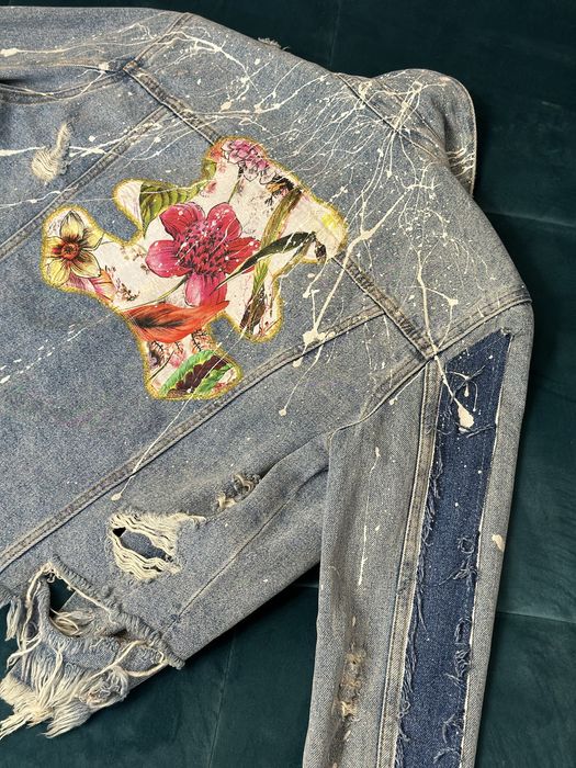 HANDMADE ново деним яке с апликации Zara