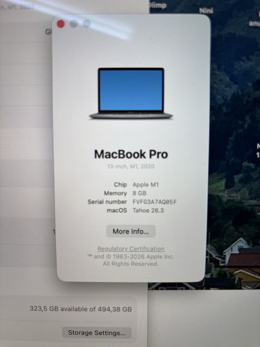 Laptop Apple MacBook Pro 13 M1 512 GB