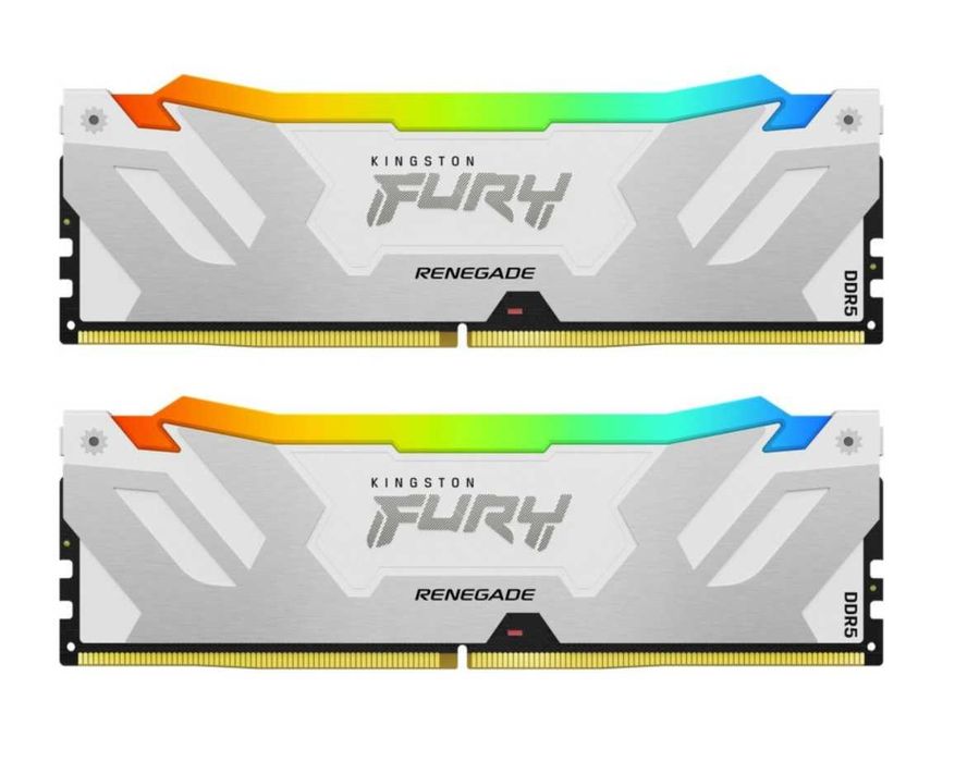 Memorie Kingston FURY Renegade White RGB 64GB DDR5 6000MHz CL32 Dual Channel Kit 2x32GB