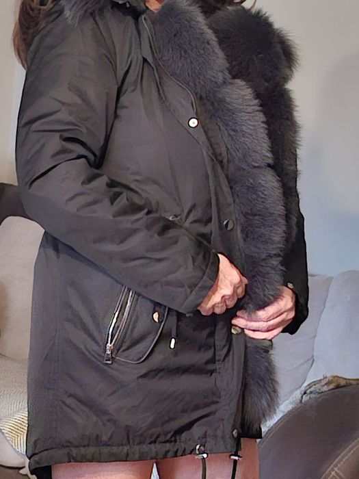 Палто-парка с естествена лисица